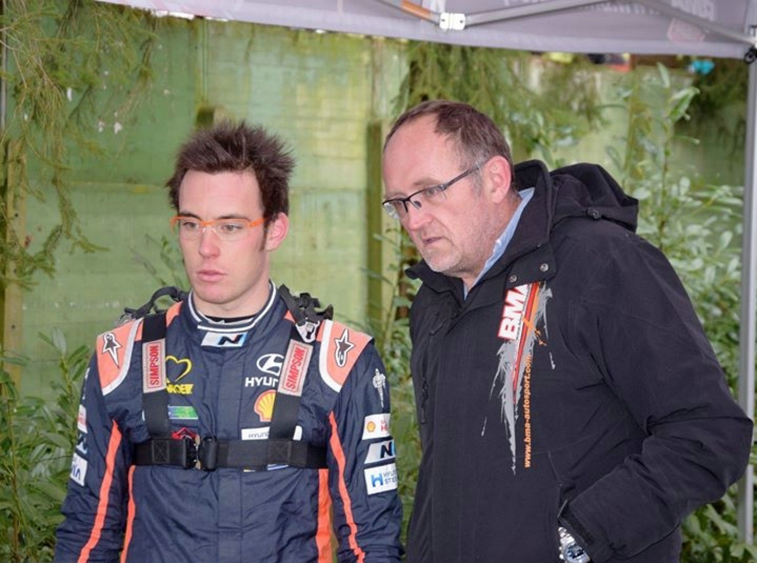 Thierry Neuville aan de start van Legend Boucles de Bastogne.