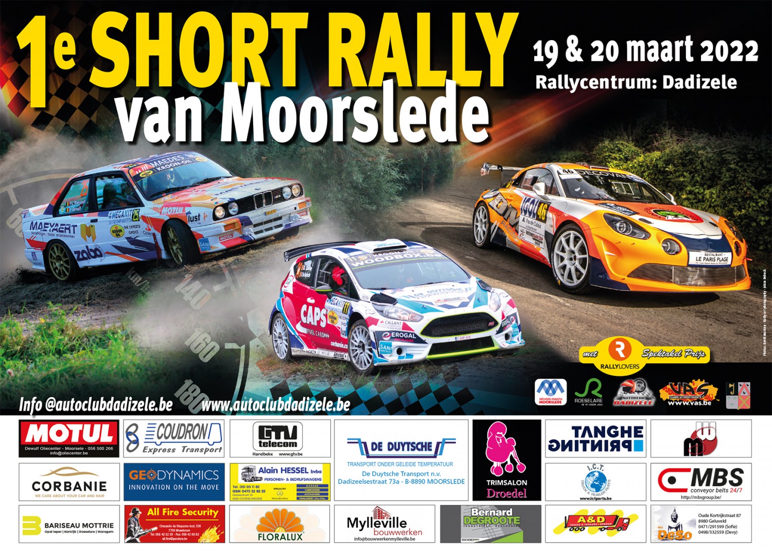 Voorbeschouwing 1e Short Rally van Moorslede: Paul Lietaer en Pieter-Jan Maeyaert favoriet !