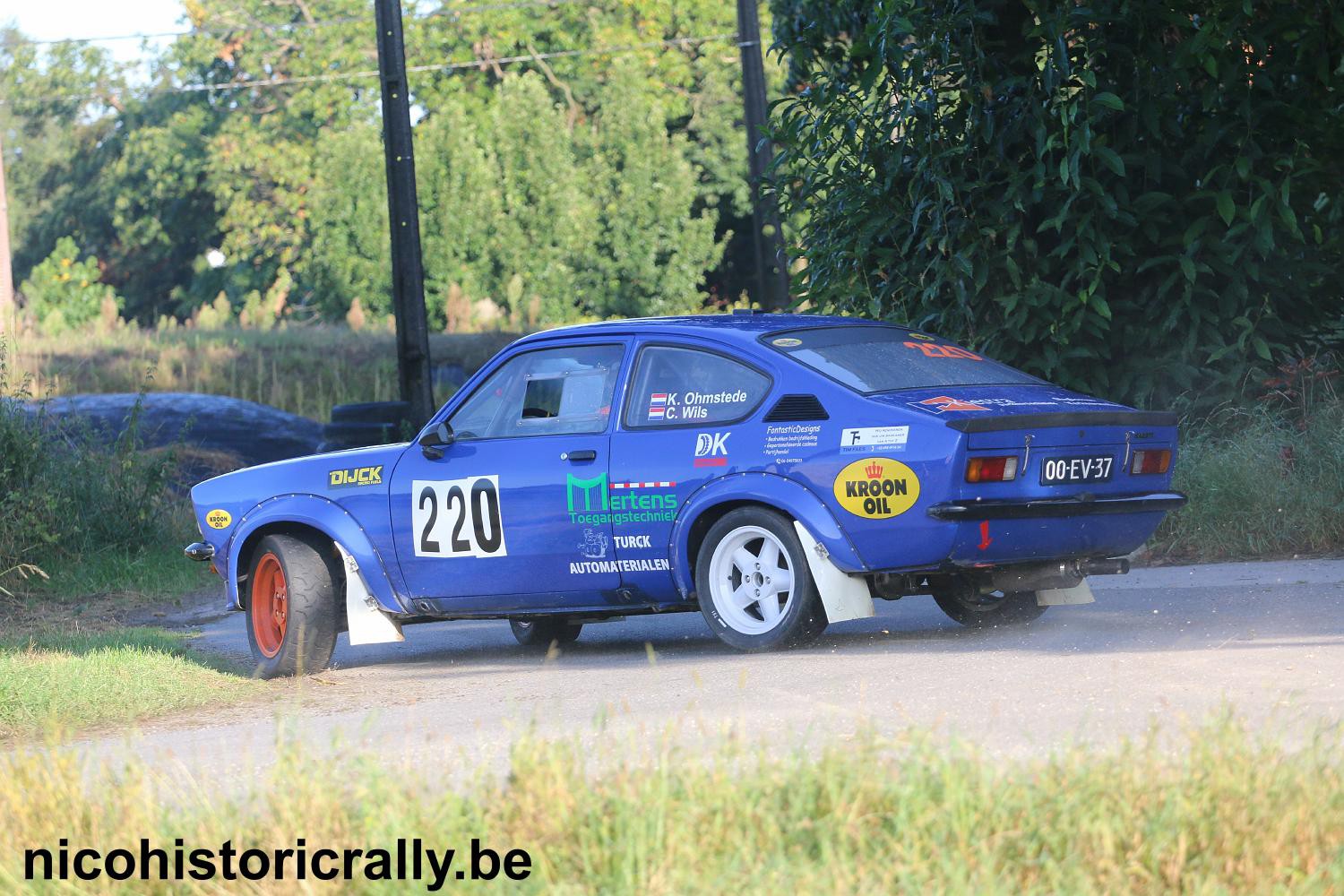 Wedstrijdverslag Klaas Ohmstede in de Short Rally van Kasterlee: Jammer van de opgave !